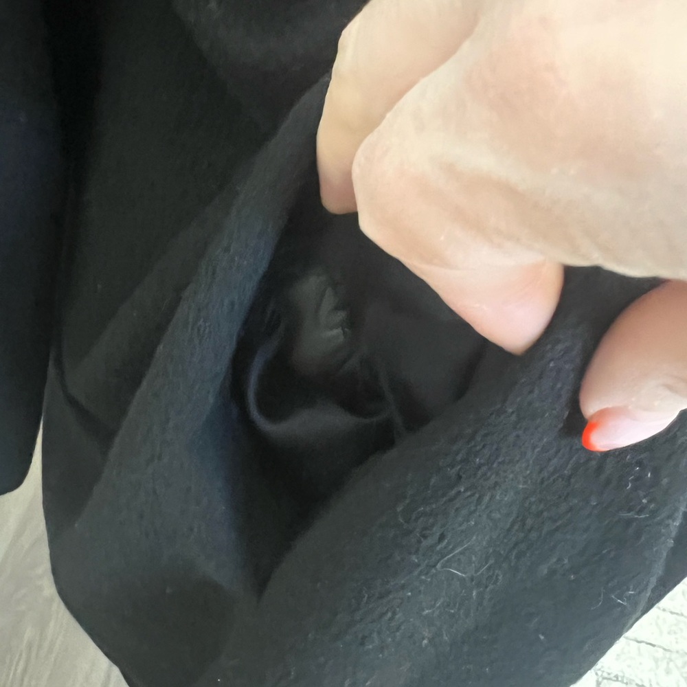 Vintage Black Cashmere Coat with Fur Collar - Picture 11 of 13